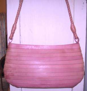 SIGRID OLSEN Vtge PALE PINK Leather Shoulder Bag/Purse  