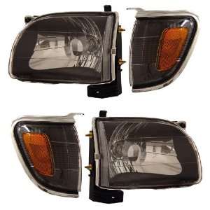    TOYATA TACOMA 01 04 HEADLIGHT BLACK WITH C.L AMBER NEW Automotive