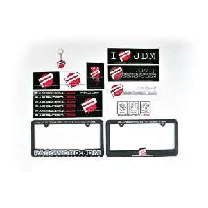 Password JDM License Plate Frames / Stickers / Keychain   One of Each 