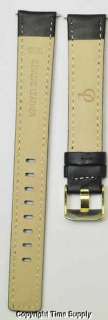 18 mm BLACK LEATHER WATCH BAND PADDED EXTRA LONG XXL  