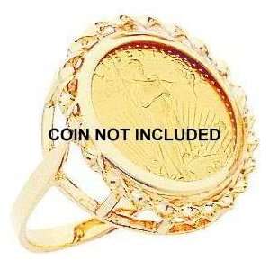  14K Gold 1/10oz American Eagle Coin Ring Sz 7 Jewelry