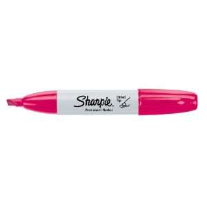  Sharpie Chisel Tip Permanent Markers, 12 Magenta Markers 