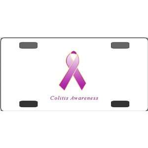  Colitis Awareness Ribbon Vanity License Plate Everything 