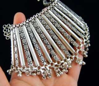 Egyptian Revival Sterling Silver Cleopatra BIG Bib Necklace  