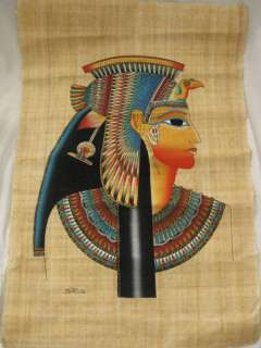 Large Egyptian Papyrus Paper Queen Cleopatra 26X34  