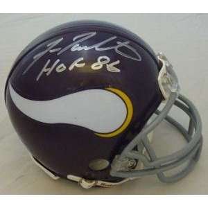  Fran Tarkenton Signed Mini Helmet   Autographed NFL Mini 