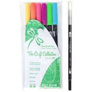   Brush Pen Set 6 Jellybean Colors with Blender Arts, Crafts & Sewing