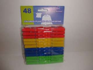 48 NEW LARGE PLASTIC CLOTHES PINS  
