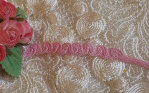 Vintage Pink 1/8 Petite Shirring Braid Trim~Dolls~Ribbon Work~3yds/ $ 