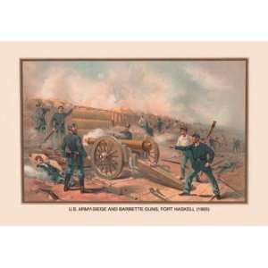  Siege and Barbette Guns, Fort Haskell, 1865 20x30 poster 