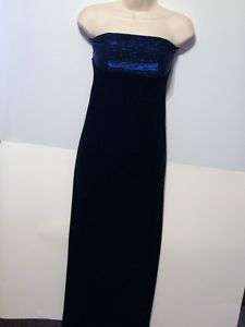 Black Midnight Blue Shimmer Formal Dress Gown Sz 6 8 10  