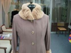 Cashmere Wool MINK Fitted Swing Coat Italian Chic $3900  