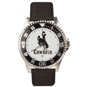  Wyoming Cowboys Suntime Competitor Leather Mens NCAA Watch 