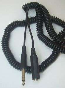 20 Ft. Coiled 6.3mm M to F Stereo Audio Extension Cable  