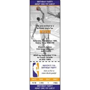  Phoenix Suns Colored Dunk Ticket Invitation Sports 