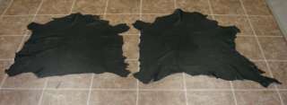 183)  2 Hides of Black Misc. Lambskin Leather  