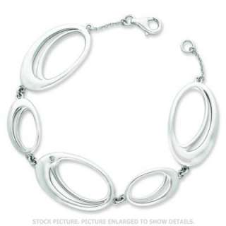 White Ice Sterling Silver 0.02CT Genuine Diamond Bracelet 7  