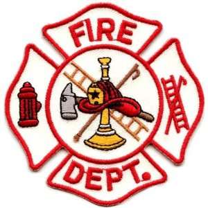  White Fire Dept Logo Arts, Crafts & Sewing