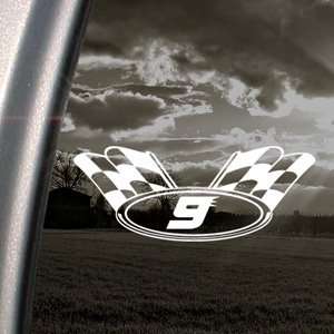    KASEY KAHNE # 9 CHECKERD FLAG Decal NASCAR Car Sticker Automotive