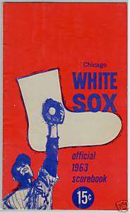 1963 WHITE SOX VS NEW YORK AT COMISKEY PARK SCOREBOOK  