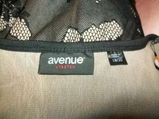Avenue black sleeveless mesh tank Ladies Size 18/20 NEW  