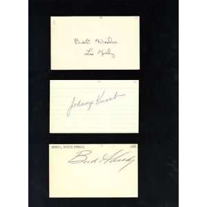  Bud Sheely White Sox signed autograph 3X5 Index JSA 