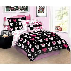  Disney Minnie Mouse Love Full Bed in Bag Bedding Set