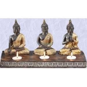 The 3 buddha s statue Tealight candle sculpture light (Digital Angel 