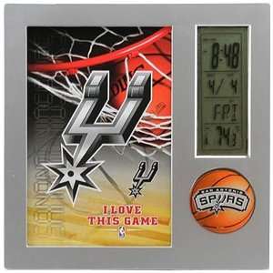    San Antonio Spurs Team Desk Clock & Thermometer