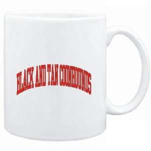  Mug White  Black and Tan Coonhounds ATHLETIC APPLIQUE 