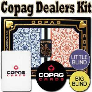  New Copag Dealer Kit 1546 Red/Blue Narrow Bridge Size 