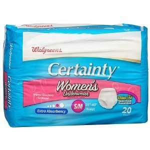  Certainty Womens Underwear, Extra Absorbency, Small/Medium 