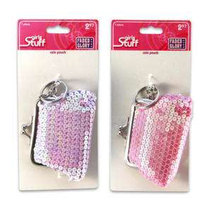 Sequined KissLock Coin Purse Key Chain by FADED GLORY  