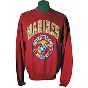  Marine Corp Red Gold Logo Sweat Shirt   XXXLarge 