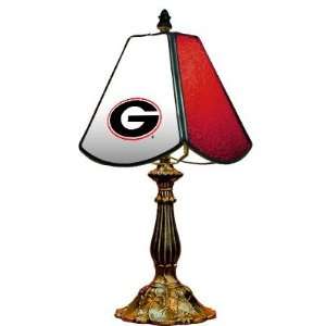   NCAA Georgia Bulldogs Mini Stained Glass Table Lamp
