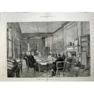  1877 Men Cabinet Council Meeting Downing Street London 