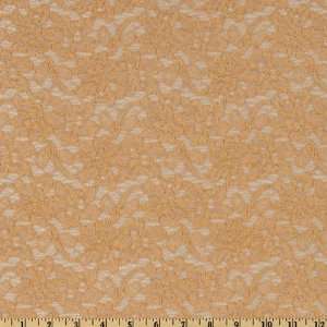   46 Wide Novelty Lace Peach Fabric By The Yard Arts, Crafts & Sewing
