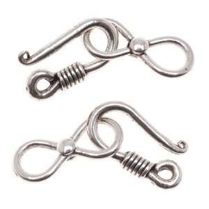   Plated Pewter Hook And Eye Clasp 9mm (2 Sets) Arts, Crafts & Sewing
