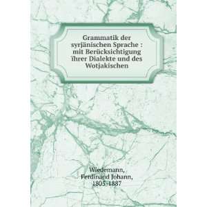   und des Wotjakischen Ferdinand Johann, 1805 1887 Wiedemann Books