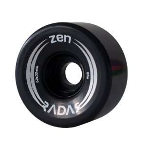 Radar Zen Black Outdoor Skate Wheels 8 Pack 85A Hardness and Size 62mm 