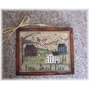   Sweet Home Saltbox House Primitive Country Wooden Wall Art Sign Home