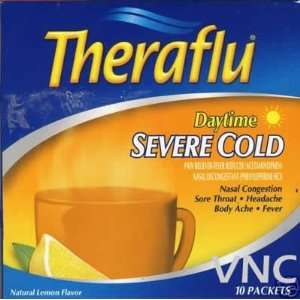  Theraflu Daytime Severe Cold Natural Lemon Flavor   10 