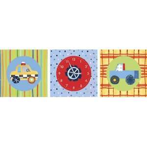  Wheels Canvas Art with Clock by Oopsy Daisy