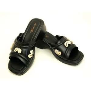  Cowrie Shell Sandals   Black6 