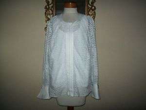 JS collections jacket and top white see thru size 22  