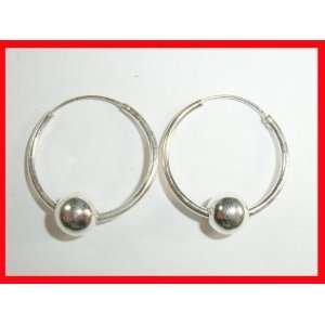   Hoop Earrings Solid Sterling Silver #1636 Arts, Crafts & Sewing