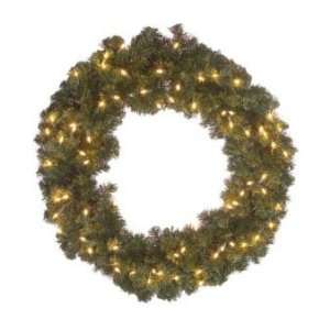   Outdoor Christmas Wreath With 70 Clear Lights #H89547