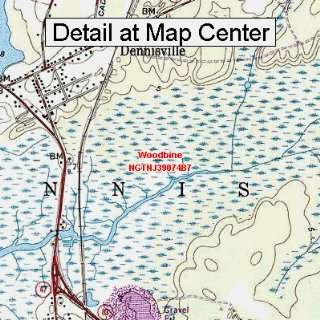  USGS Topographic Quadrangle Map   Woodbine, New Jersey 