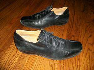 COACH VINTAGE BLACK LEATHER LACE UP CORWIN CASUAL LOAFER 11 ITALY 