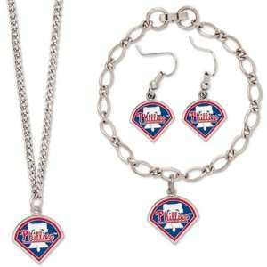  MLB Philadelphia Phillies Ladies Silver Tone Jewelry Gift 